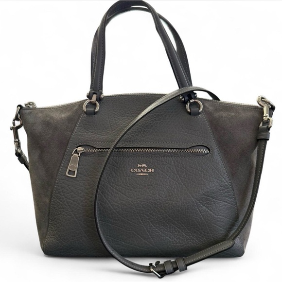 COACH Prairie Satchel & Crossbody | F79999 | Heather Grey Leather & Suede | EUC
